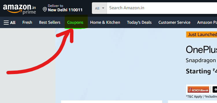 Amazon India Coupon Code page 